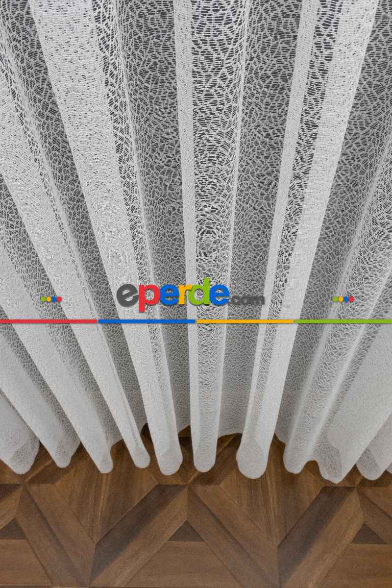Mutfak Tül Perde - Spor Desenli Fransız Danteli Örme Tül Perde
