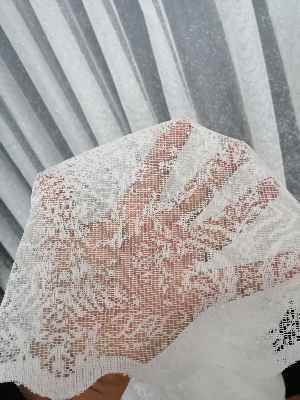 Taç Pırlanta Örme Tül Ekru