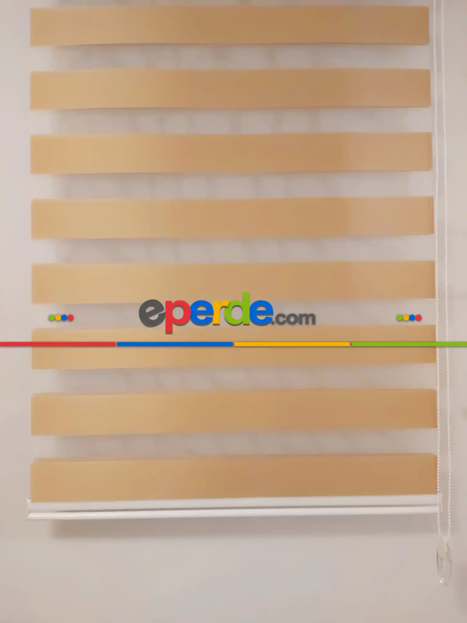 Brillant Açık Kahve Zebra Perde- Sütlü Kahve