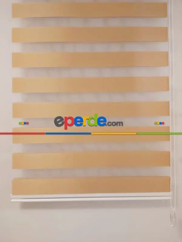 Brillant Açık Kahve Zebra Perde- Sütlü Kahve