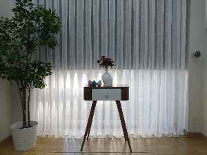 Kalın Düz Keten Tül Perde- Ekru