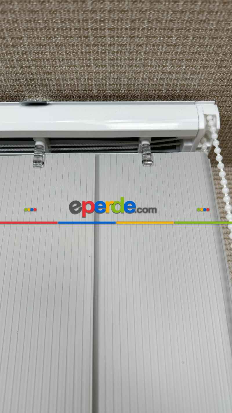 Gri Çizgili Pvc Dikey Perde, Dikey Stor Perde