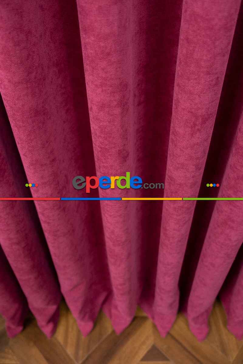 Mürdüm Düz F0n Perde Dökümlü En