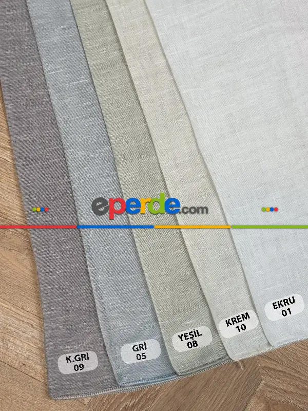 Yatak Odası - 5 Renk İpek Keten Tül Perde, Premium Seri, Kurşunlu Tül