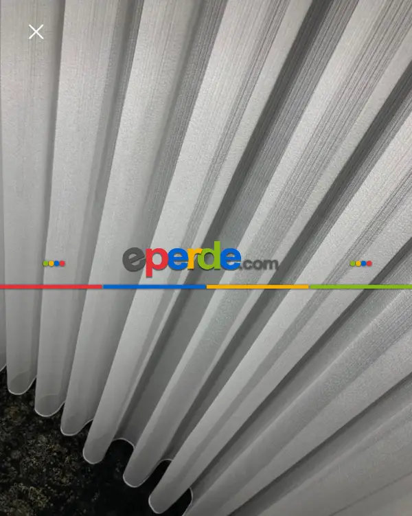 Salon - Brillant Düz İpek Pırlanta Lüx Tül Perde