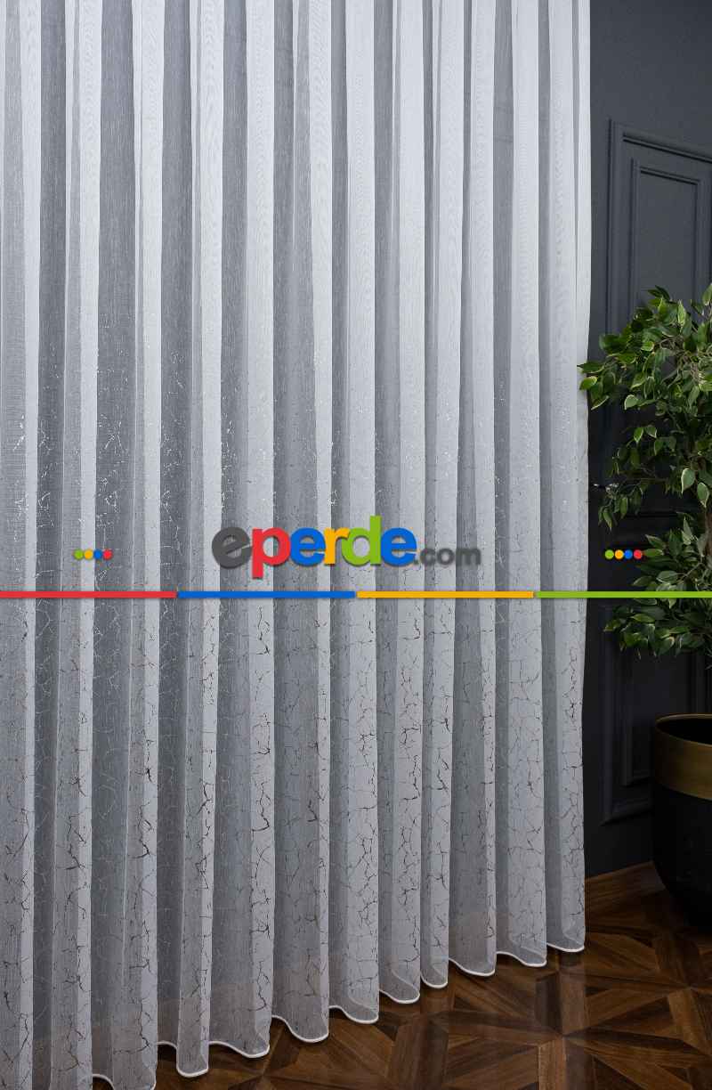 Varak Sim Gümüş Mermer Desen Model Tasarım Tül