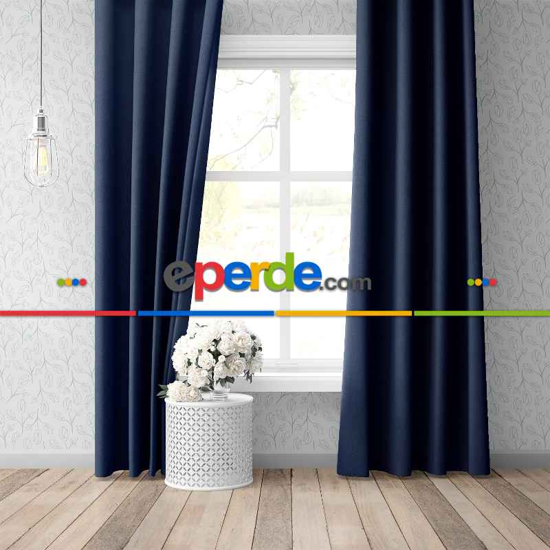 Blackout Karartma Tek Kanat Fon Perde Mavi