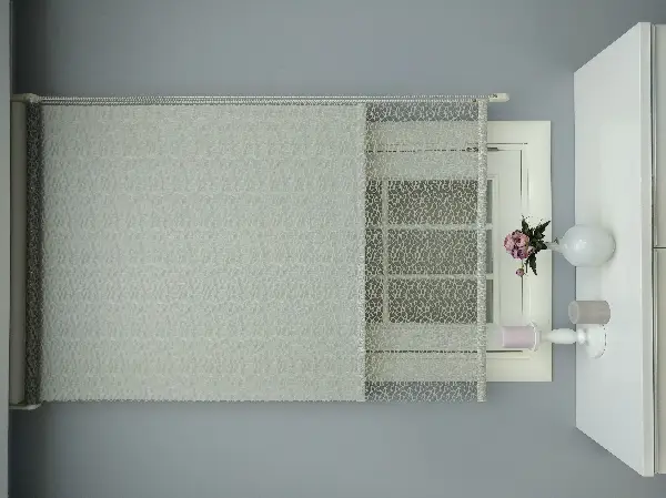 Çiftli Sistem Dantel Stor- Siyah-altın