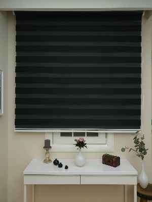 Zebra Perde - Düz Zebra Perde- Siyah