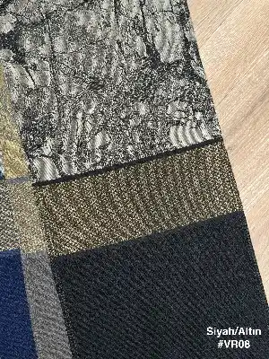 7 Farklı Renk Orta Pano Desen Jakar Dokuma Fon Perde, Premium Kalite Seri