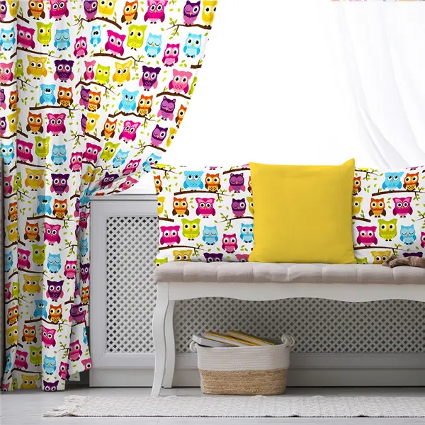 Çocuk Odası - Çocuk Odası Fon Perde Evim K-127 Kumaşı Kalındır Duck Bezi Değildir