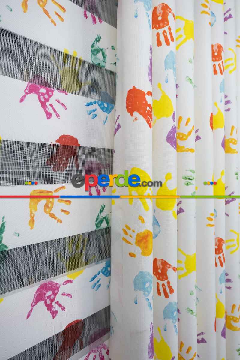 Trend Bebek - Çocuk - Genç Odası Fon Perde Modelleri 2025 (sınırsız En Ölçüsü )- Yeşil-mavi-kırmızı-mürdüm-mavi Açık-hardal Sarısı