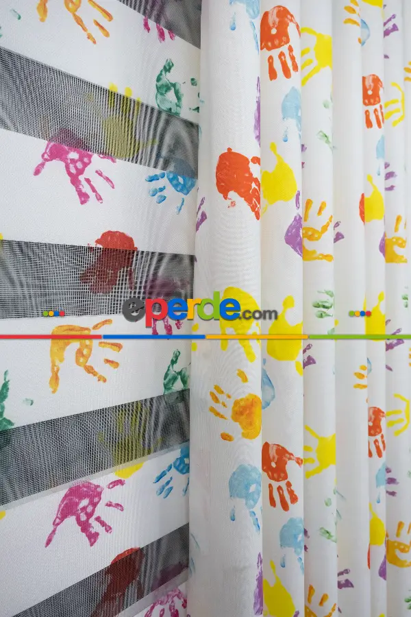 Trend Bebek - Çocuk - Genç Odası Fon Perde Modelleri 2025 (sınırsız En Ölçüsü )- Yeşil-mavi-kırmızı-mürdüm-mavi Açık-hardal Sarısı