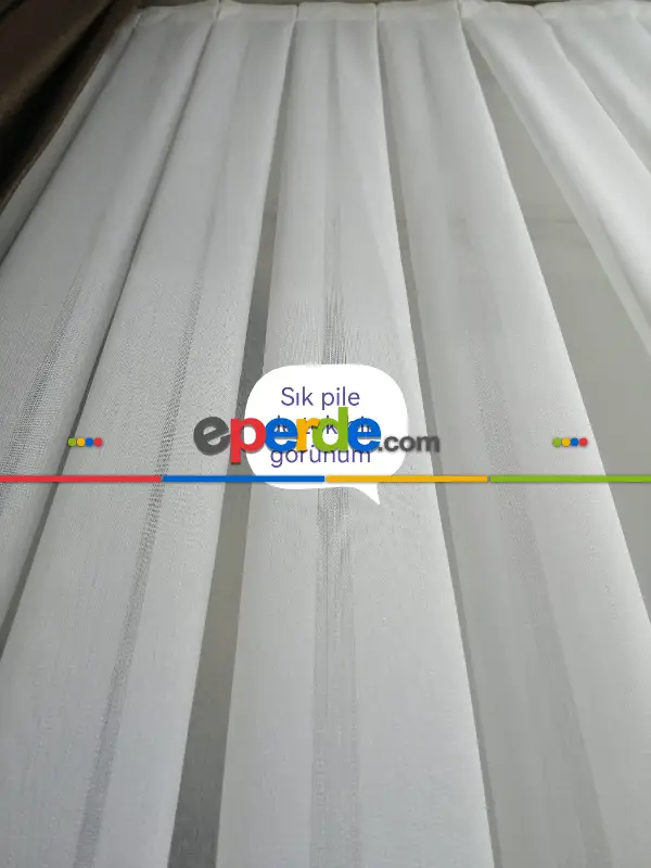 Ütü İstemeyen Düz Bambu Eslem - 2 Seçenekli Ekru / Şeffaf