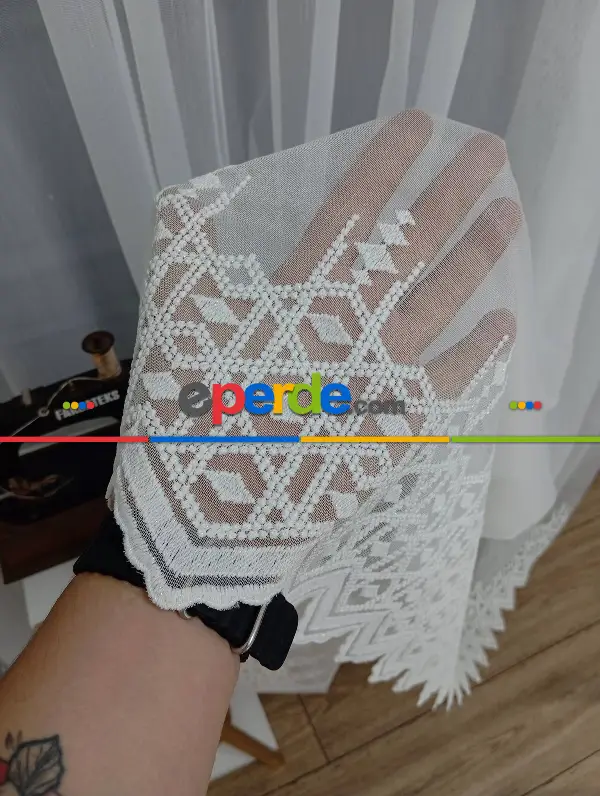 Sama Sade Düz Etek Işlemeli Ütü Istemez Yeni Tarz Tül Perde