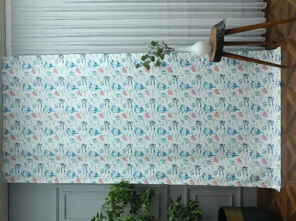 Bebek Odası Fon - Uçak Desenli Fon Perde K679 Kumaşı Kalındır Duck Bezi Değildir.- Mavi