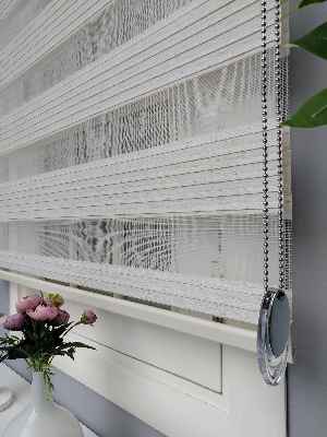 Krem Perle Home Düz Zebra Perde