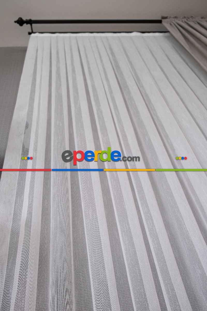 Mutfak - Ütü İstemeyen Şantuk Birinci Kalite Tül Ekru Renk Kırık Beyaz- Ekru