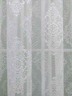 Tül Perde Ve Kruvaze Perde Damask Desenli- Ekru