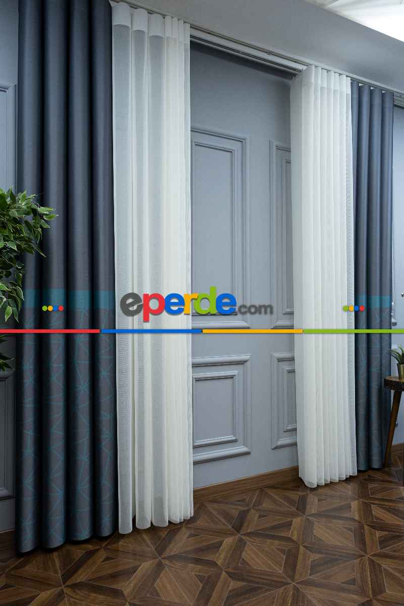 Lens Akıllı Dikey Tül Perde Koza-35- Çok Renkli 2