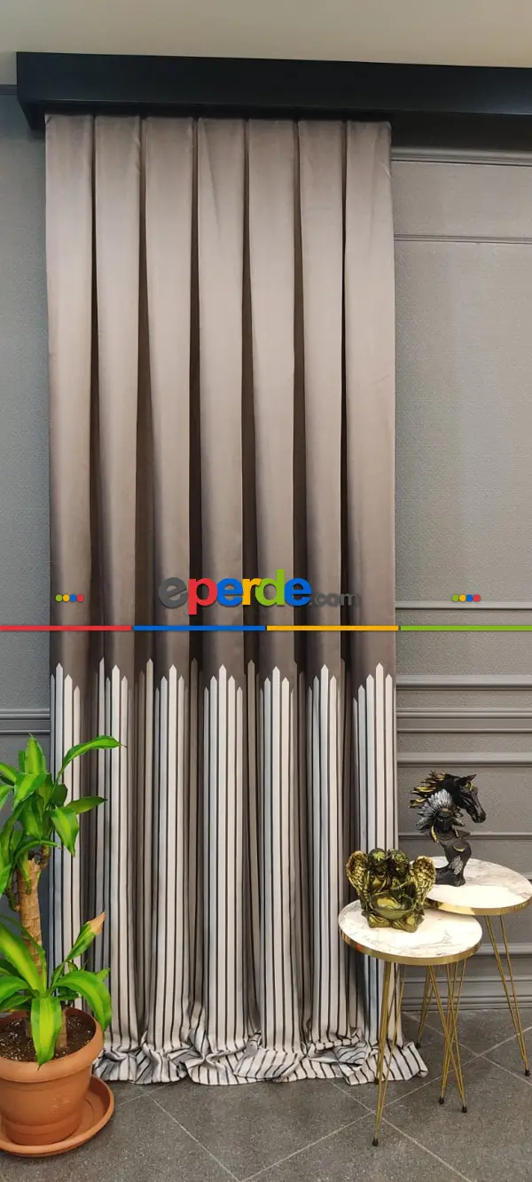 Salon Fon Perde - 2025 Elit Modern Dokuma Fon Perde - 100 Cm 1 Kanat 50cm X 1cm 
