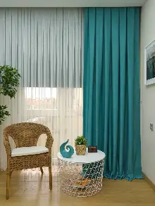 Soft Koyu Mint Fon Perde (180)- Mint