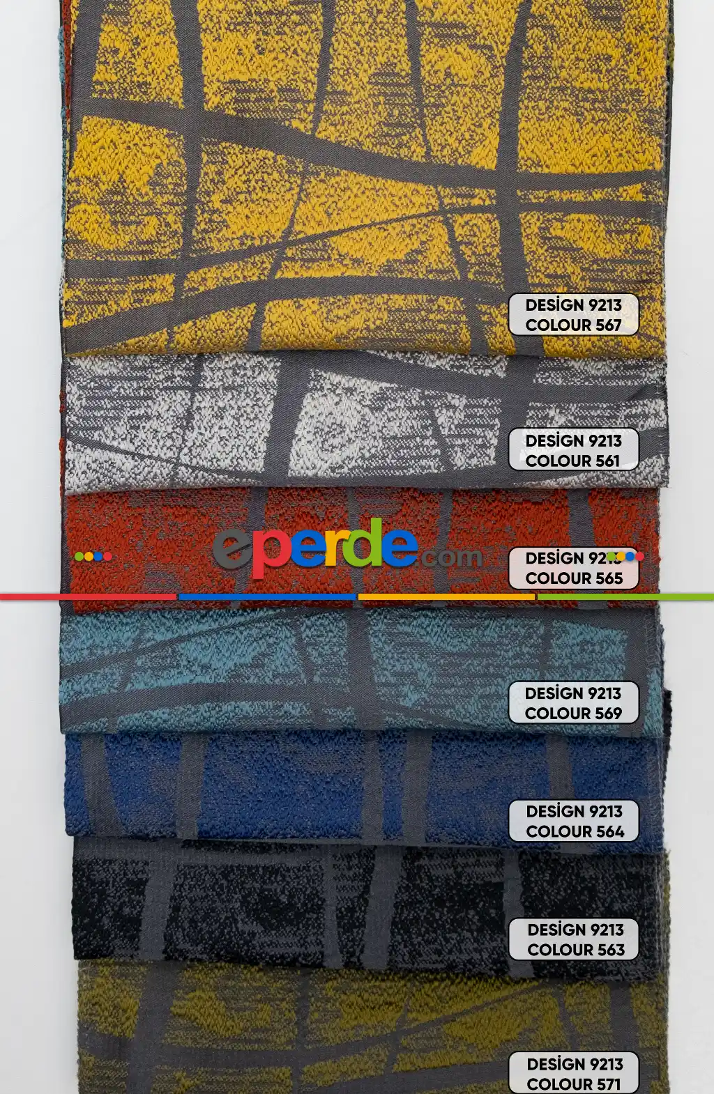 Modern Desenli Jakarlı Fon Perde