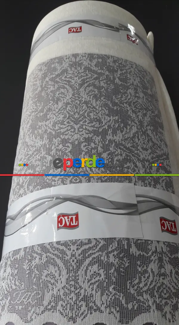 Taç Pırlanta Örme Tül Ekru