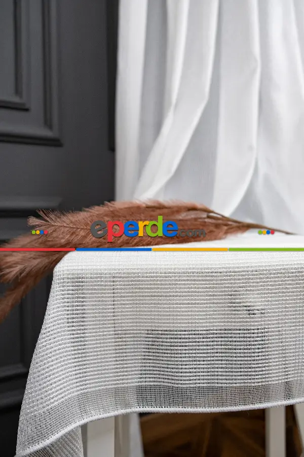 2025 Etek Örme Bantlı Sugar Tül Perde 2165