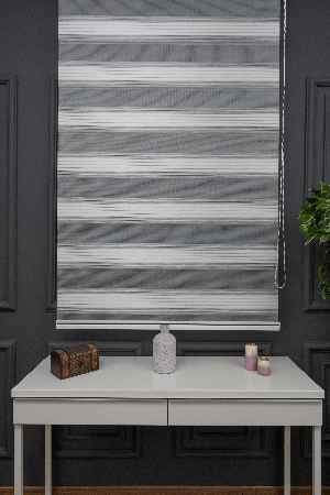 Zebra Perde - Yarım Plise - Degrade Renk Geçişli Zebra Perde