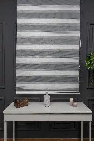 Zebra Perde - Yarım Plise - Degrade Renk Geçişli Zebra Perde