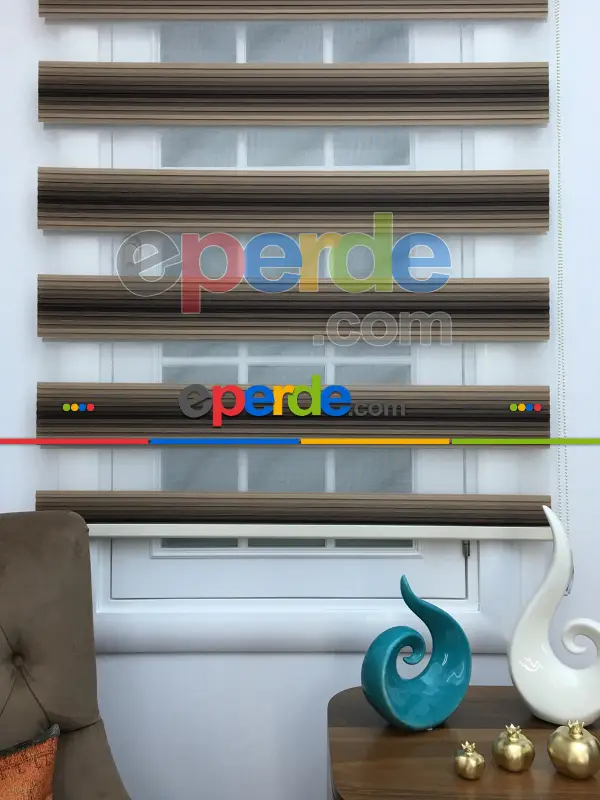 Salon Zebra - Ombre Bhn 005-08- Siyah-Kahve Açık