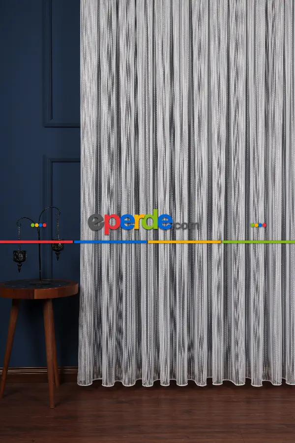 Taraklı Zikzak Ip Düz Tül Perde Ütü Istemez