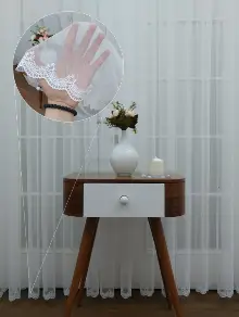 Yatak Odası - Grek Etek Ucu Nakışlı Modern Tül Perde