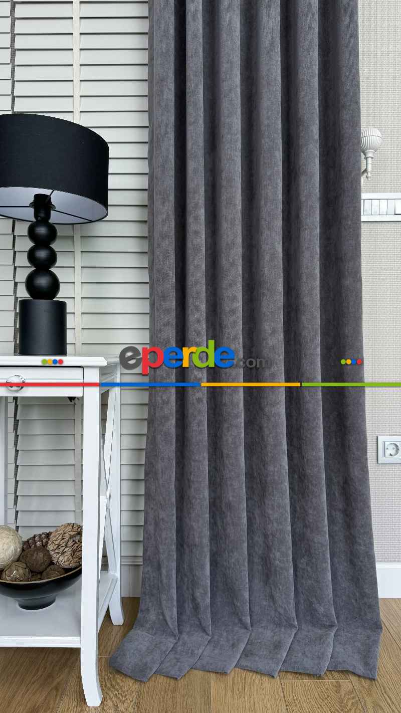 Gri Premium Seri Fon Perde