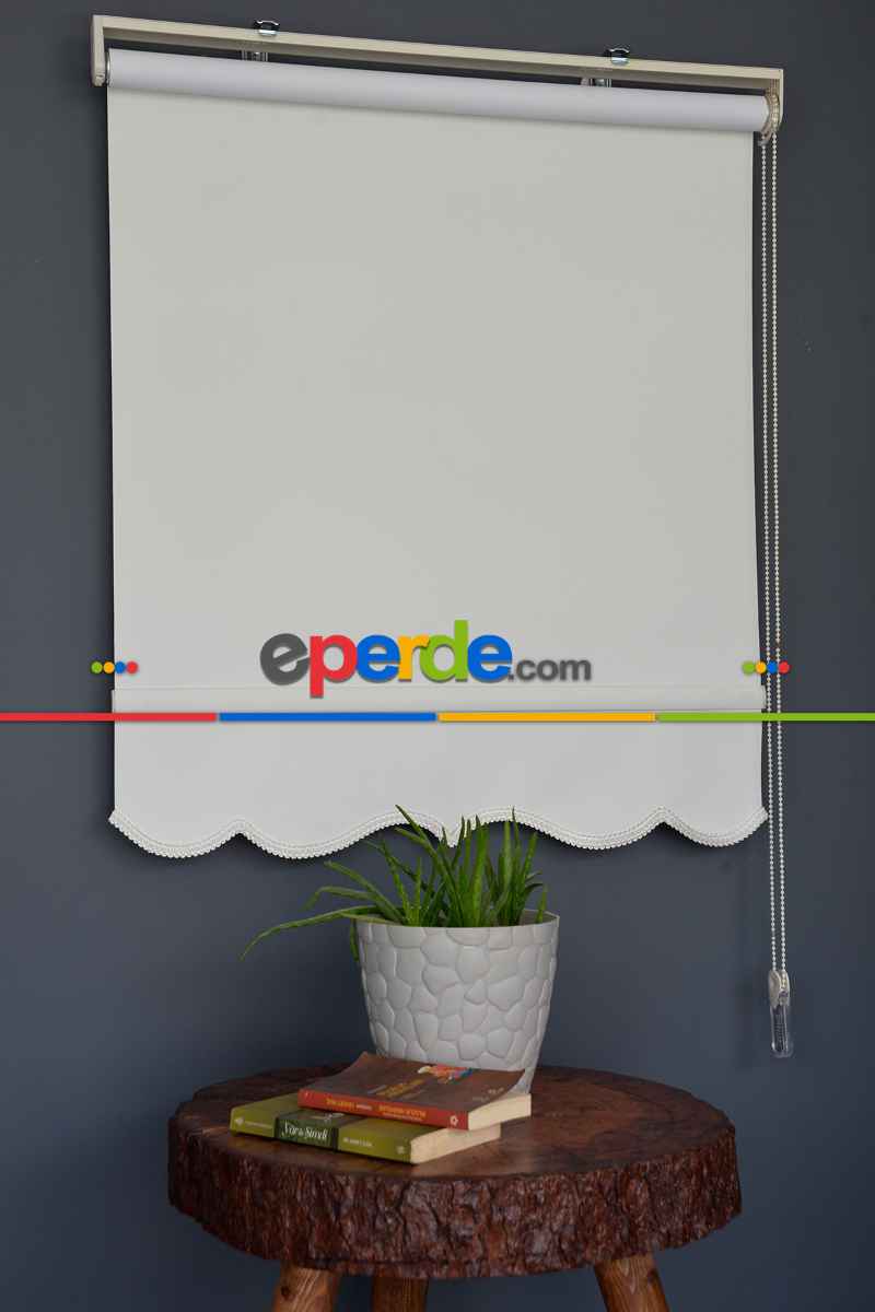 Karartma Stor Perde 2116 Krem Renk Alüminyum Kasalı Etekli Veya Eteksiz Blackout