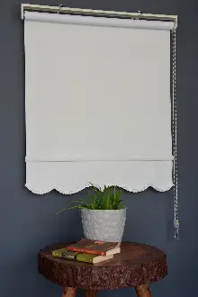 Karartma Stor Perde 2116 Krem Renk Alüminyum Kasalı Etekli Veya Eteksiz Blackout