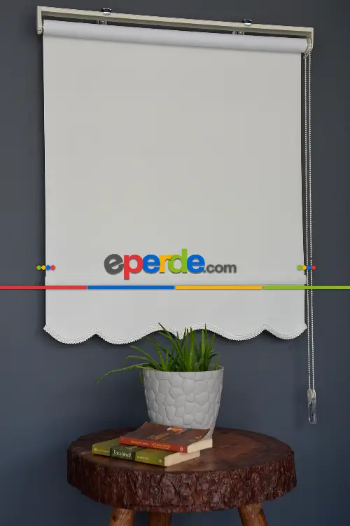 Karartma Stor Perde 2116 Krem Renk Alüminyum Kasalı Etekli Veya Eteksiz Blackout