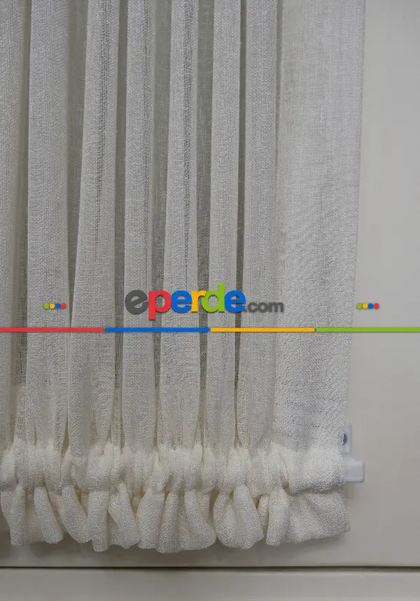 Keten Tül Ütü İstemez Dökümlü Tül