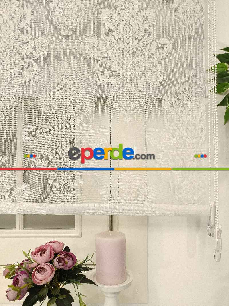 Tül Stor Yeni Sezon Elit Beyaz Örme Tül Beyaz 204