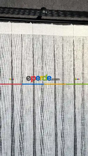 Salon - Natural Keten Tül Birinci Kalite İplikten Özel Üretilmiştir Ütü İstemez