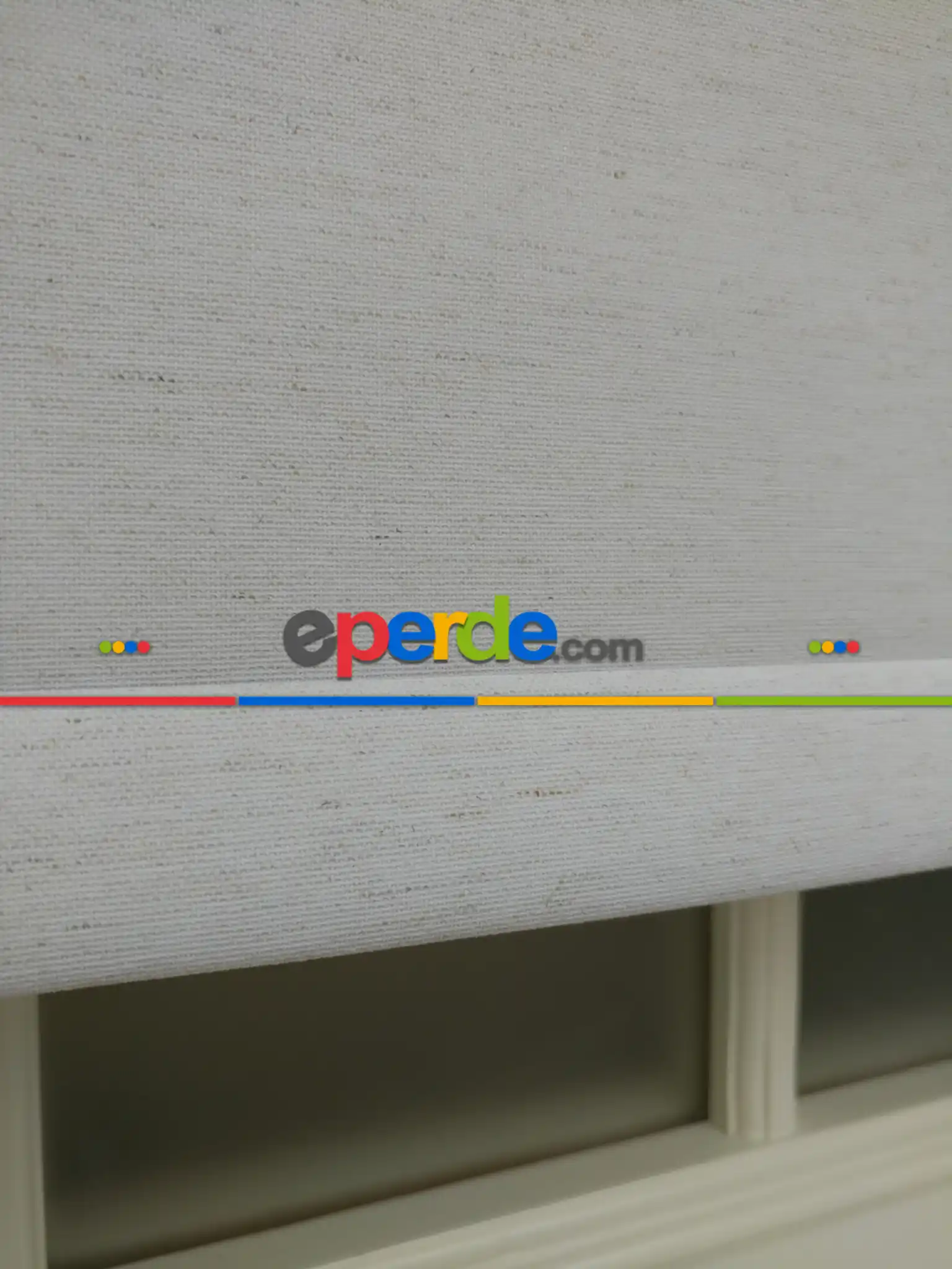 Stor Perde Keten Görünümlü Stor (pvc Kaplama) Kalın Dokulu- Krem Açık