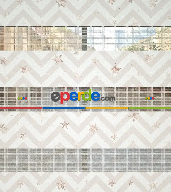 Yıldız Desenli Baskılı Zebra Perde- Çok Renkli