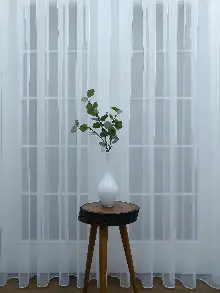 Mutfak - Pırıltılı Tül Parlak Zemin Işıltılı Simli Tasarım Yeni Tül- Beyaz-ekru