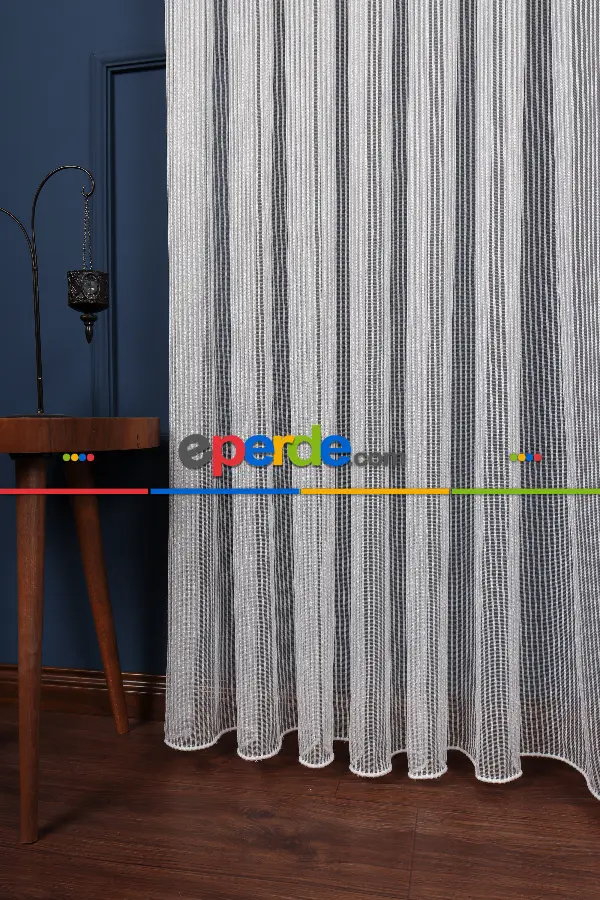 Simli Zincir Ip Düz Tül Perde Ütü Istemez