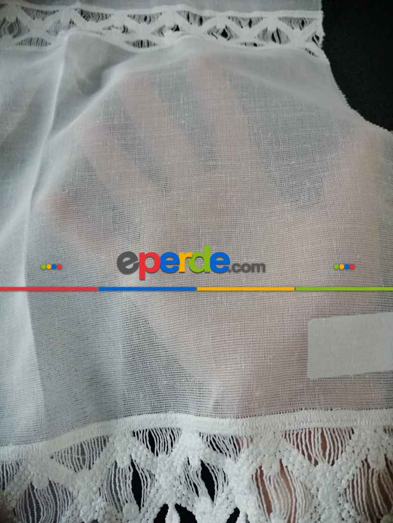 Yeni Sezon Keten Fantazi Brode Tül Perde - 3 Renk Seçenekli