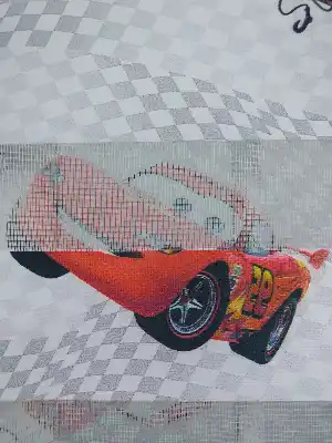 Çocuk Odası - Mcqueen Arabalar Desenli Zebra Perde-  Çok Renkli 2