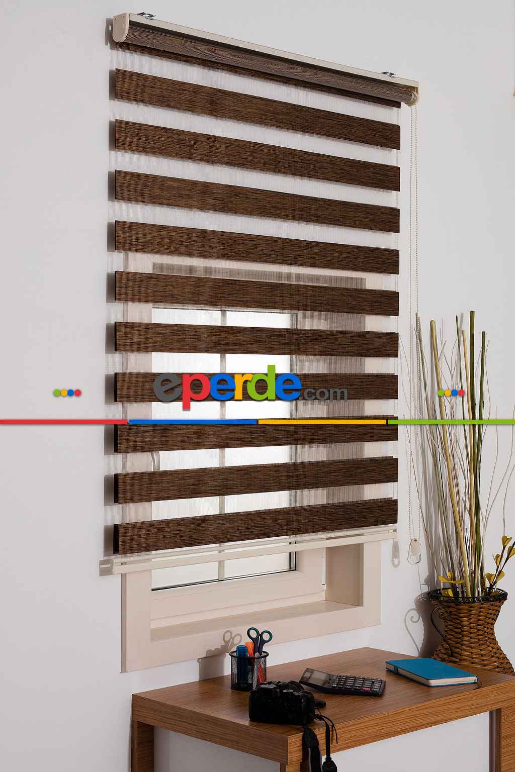 #üreticifirma %40 İndirimli!!! Kalın Bambu Lüx Kahverengi Zebra Perde Ozel Fiyat- Kahve