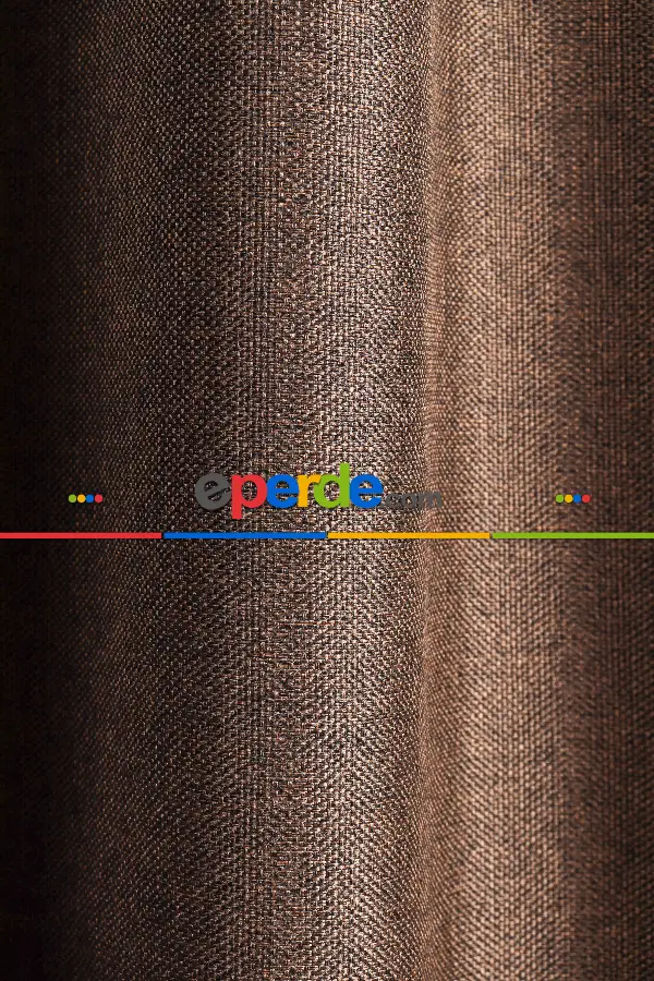 Kahverengi Keten Blackout Karartma Işık Geçirmez