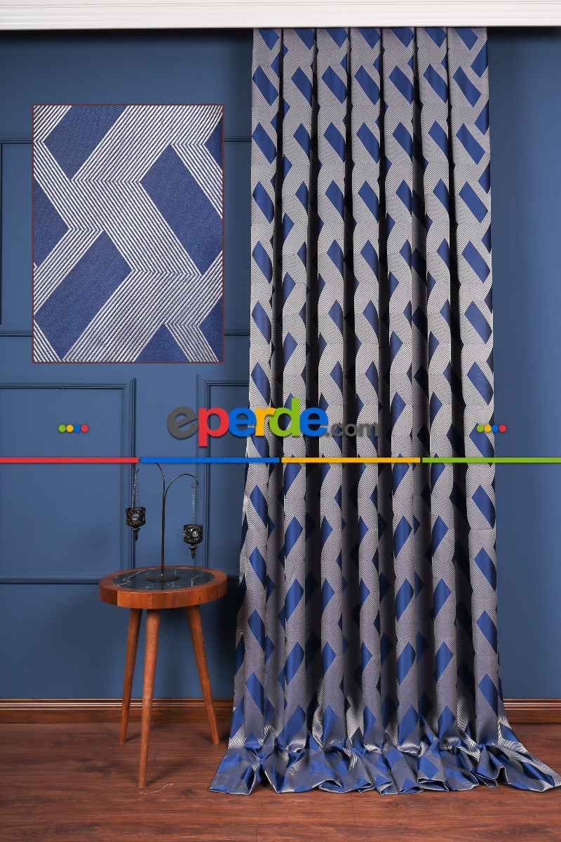 Salon Fon Perde - Savey Jakar Dokuma Fon Perde